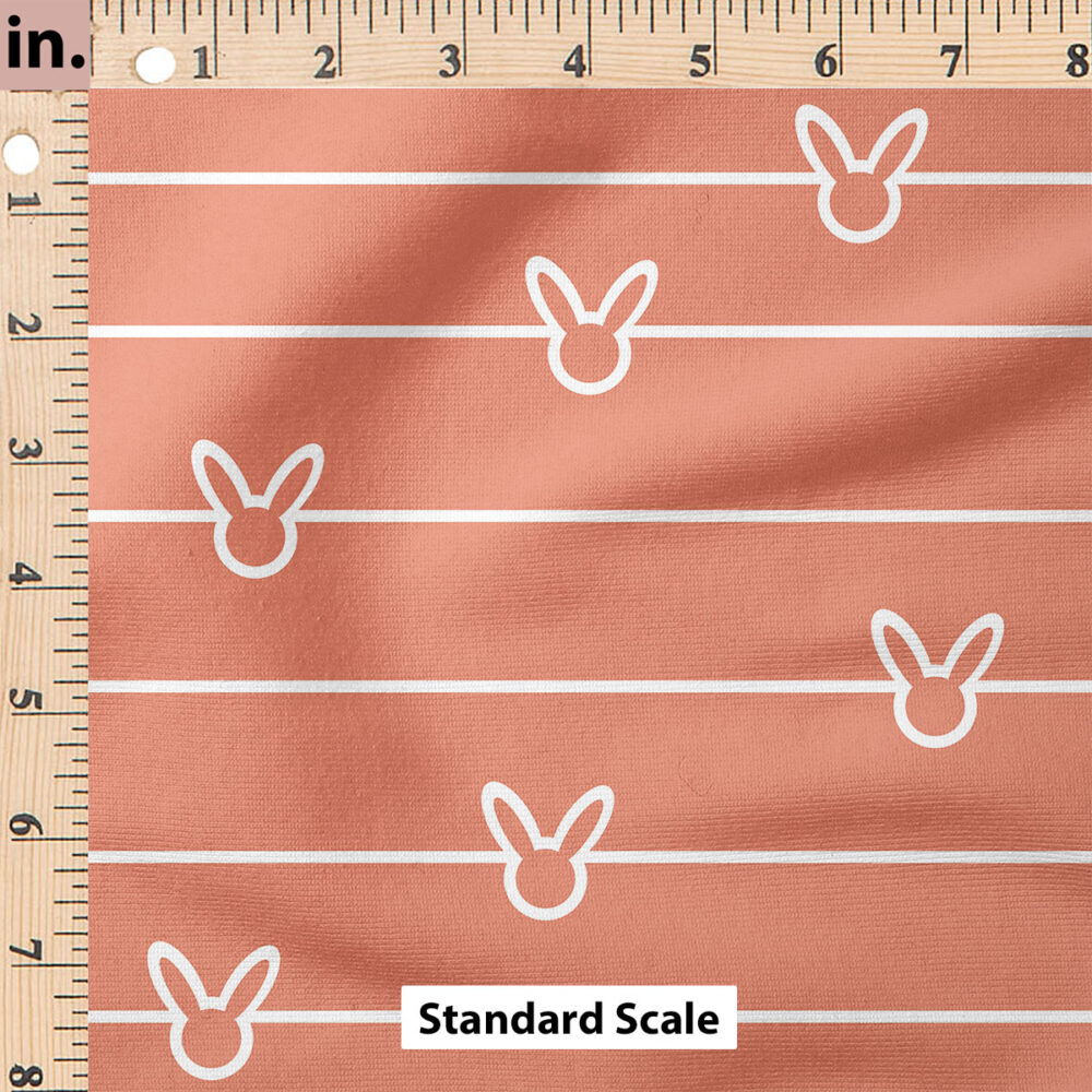 Ruler Scale for Bunny Stripe (Coral) by Julie Storie Designs